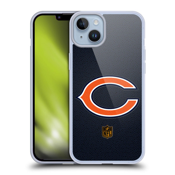 NFL Chicago Bears Logo Football Soft Gel Case for Apple iPhone 14 Plus