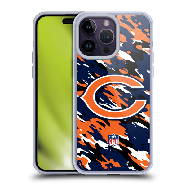 NFL Chicago Bears Logo Camou Soft Gel Case for Apple iPhone 14 Pro Max