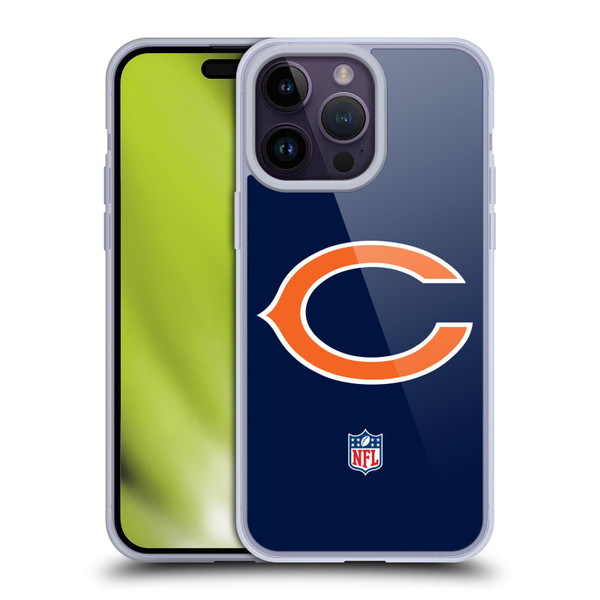 NFL Chicago Bears Logo Plain Soft Gel Case for Apple iPhone 14 Pro Max