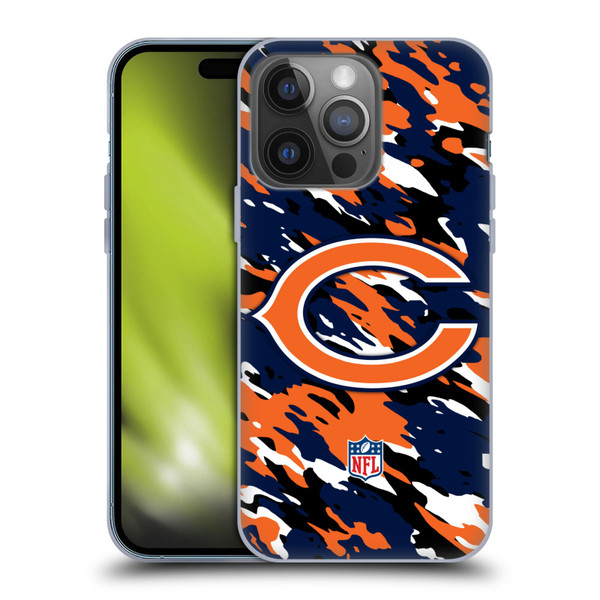 NFL Chicago Bears Logo Camou Soft Gel Case for Apple iPhone 14 Pro