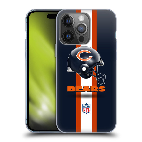 NFL Chicago Bears Logo Helmet Soft Gel Case for Apple iPhone 14 Pro