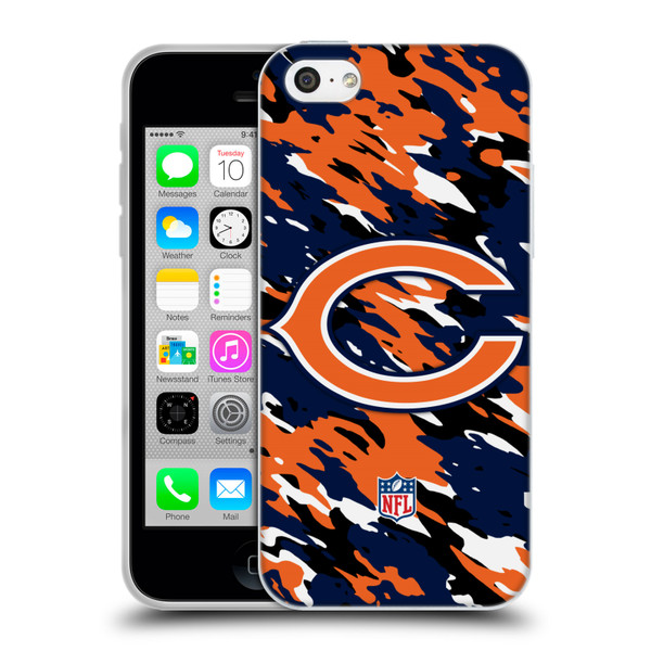 NFL Chicago Bears Logo Camou Soft Gel Case for Apple iPhone 5c