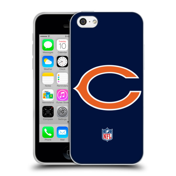 NFL Chicago Bears Logo Plain Soft Gel Case for Apple iPhone 5c