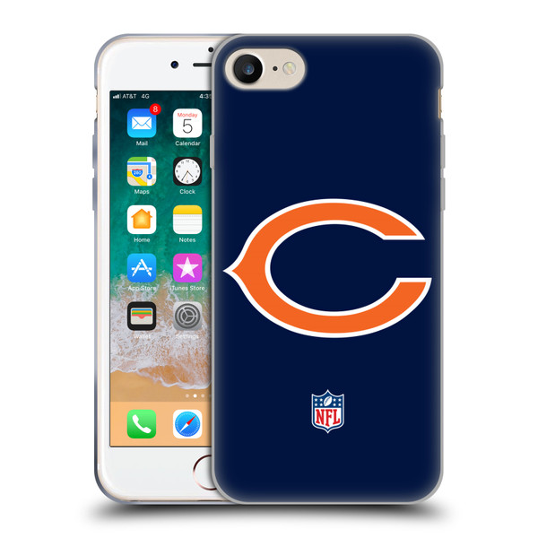 NFL Chicago Bears Logo Plain Soft Gel Case for Apple iPhone 7 / 8 / SE 2020 & 2022 NFL Chicago Bears Logo Plain Soft Gel Case for Apple iPhone 7 / 8 / SE 2020 & 2022
