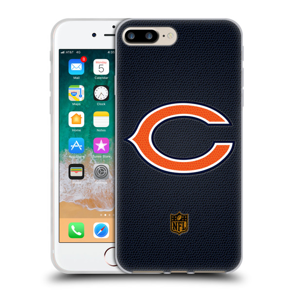 NFL Chicago Bears Logo Football Soft Gel Case for Apple iPhone 7 Plus / iPhone 8 Plus