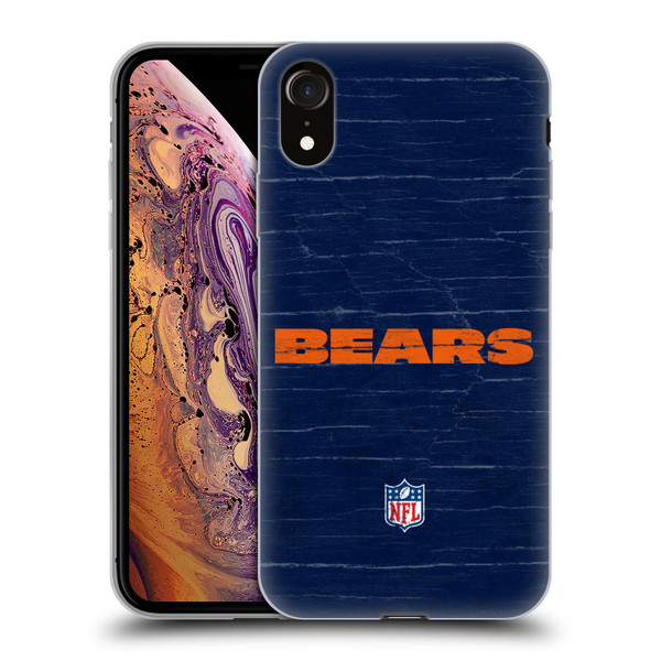 NFL Chicago Bears Logo Distressed Look Soft Gel Case for Apple iPhone XR