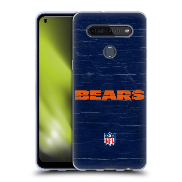NFL Chicago Bears Logo Distressed Look Soft Gel Case for LG K51S