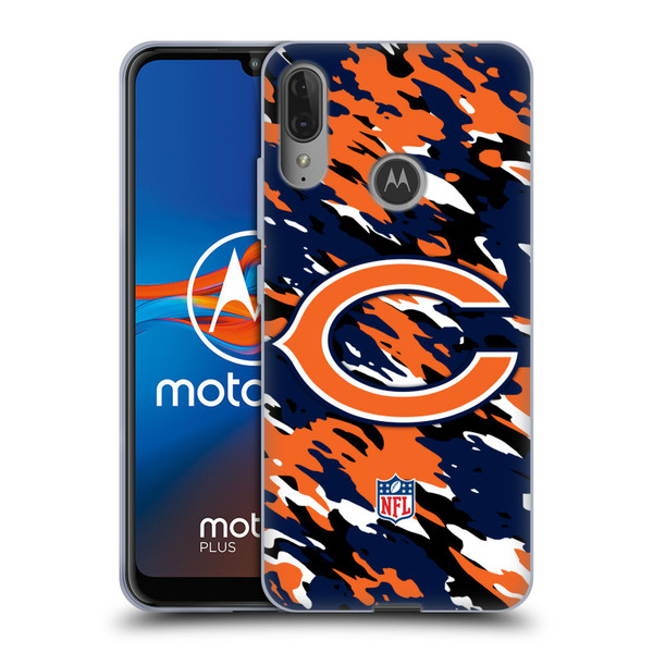 NFL Chicago Bears Logo Camou Soft Gel Case for Motorola Moto E6 Plus