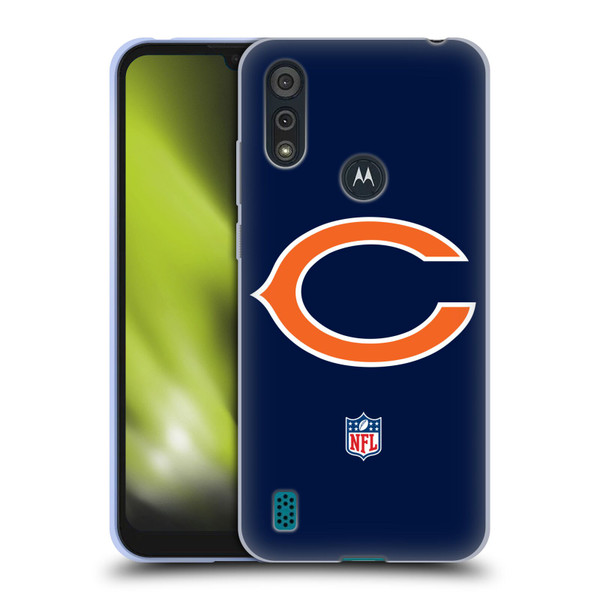 NFL Chicago Bears Logo Plain Soft Gel Case for Motorola Moto E6s (2020)