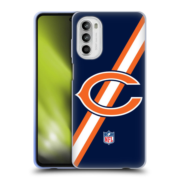 NFL Chicago Bears Logo Stripes Soft Gel Case for Motorola Moto G52