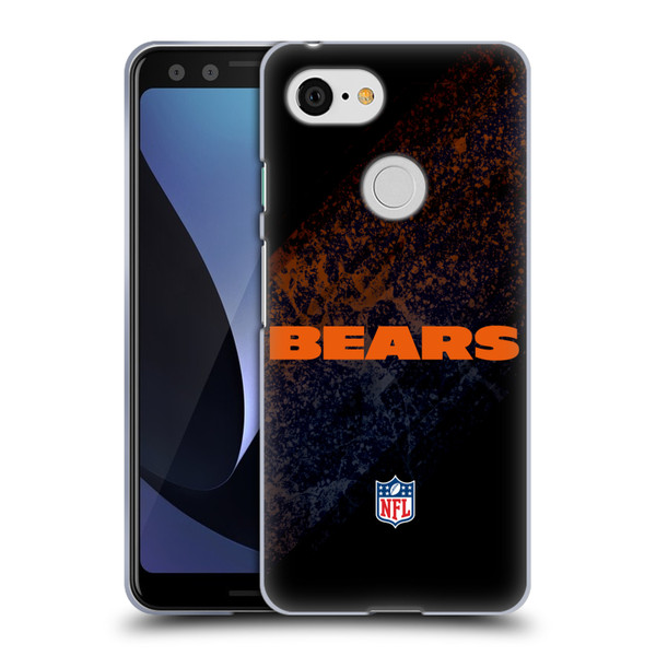 NFL Chicago Bears Logo Blur Soft Gel Case for Google Pixel 3