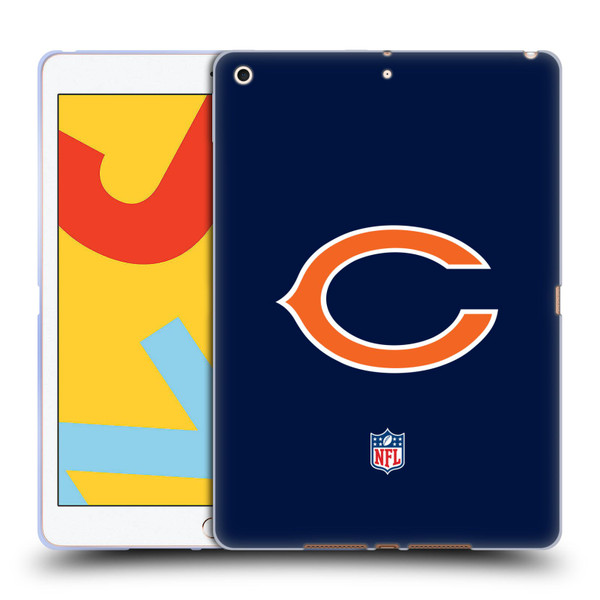 NFL Chicago Bears Logo Plain Soft Gel Case for Apple iPad 10.2 2019/2020/2021