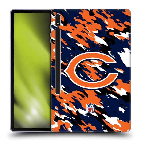 NFL Chicago Bears Logo Camou Soft Gel Case for Samsung Galaxy Tab S8 Plus