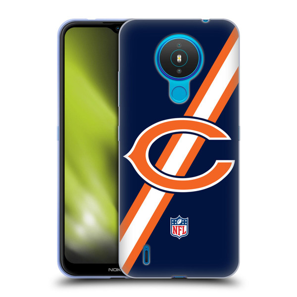NFL Chicago Bears Logo Stripes Soft Gel Case for Nokia 1.4