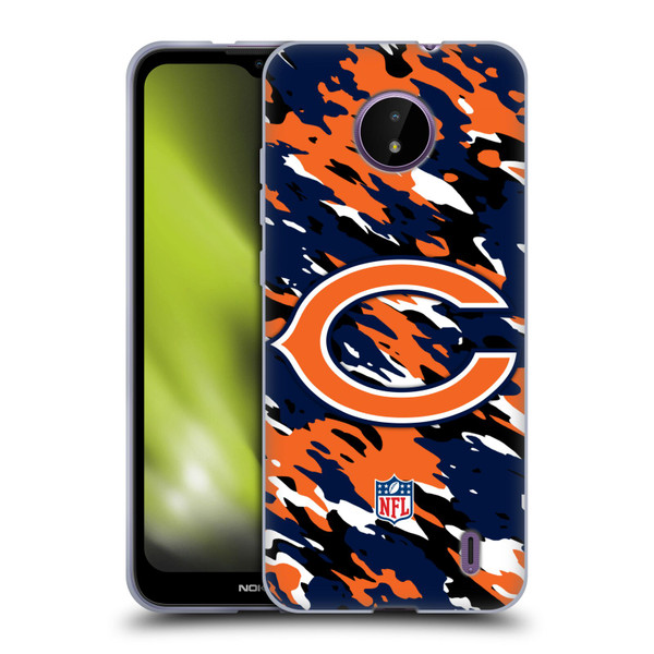 NFL Chicago Bears Logo Camou Soft Gel Case for Nokia C10 / C20
