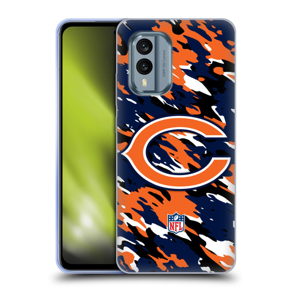 NFL Chicago Bears Logo Camou Soft Gel Case for Nokia X30