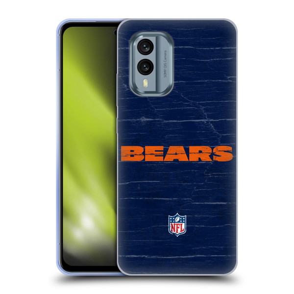NFL Chicago Bears Logo Distressed Look Soft Gel Case for Nokia X30
