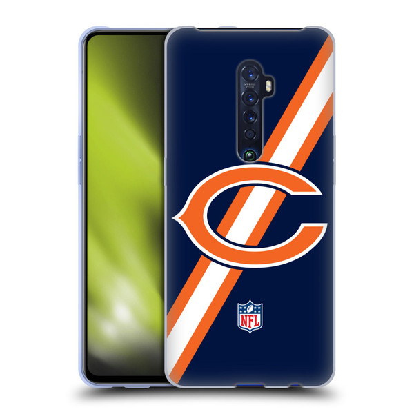 NFL Chicago Bears Logo Stripes Soft Gel Case for OPPO Reno 2