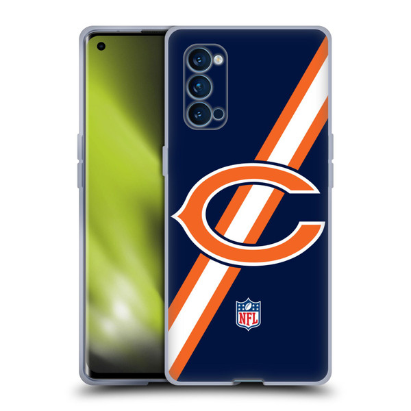 NFL Chicago Bears Logo Stripes Soft Gel Case for OPPO Reno 4 Pro 5G