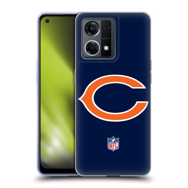 NFL Chicago Bears Logo Plain Soft Gel Case for OPPO Reno8 4G