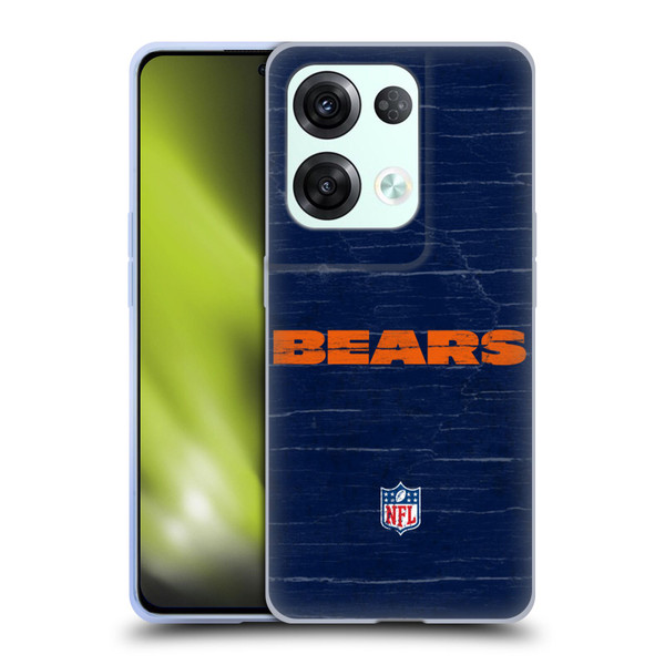 NFL Chicago Bears Logo Distressed Look Soft Gel Case for OPPO Reno8 Pro