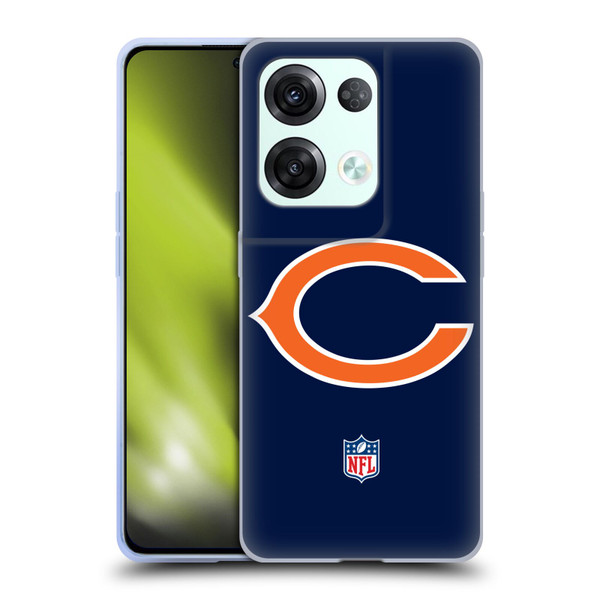 NFL Chicago Bears Logo Plain Soft Gel Case for OPPO Reno8 Pro