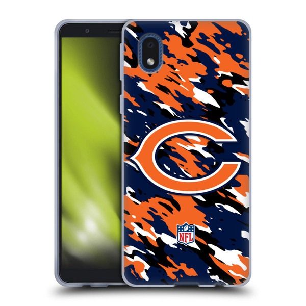 NFL Chicago Bears Logo Camou Soft Gel Case for Samsung Galaxy A01 Core (2020)