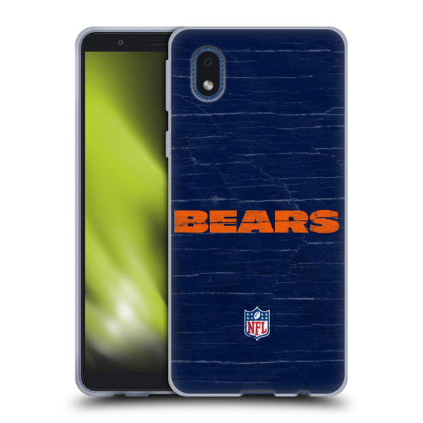NFL Chicago Bears Logo Distressed Look Soft Gel Case for Samsung Galaxy A01 Core (2020)