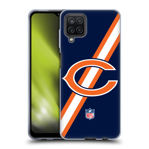 NFL Chicago Bears Logo Stripes Soft Gel Case for Samsung Galaxy A12 (2020)