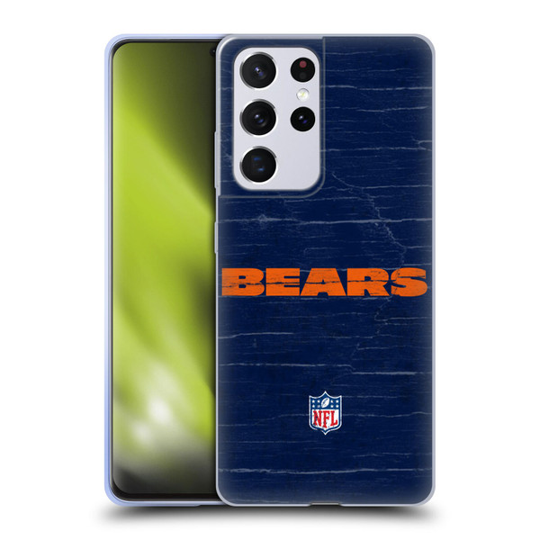 NFL Chicago Bears Logo Distressed Look Soft Gel Case for Samsung Galaxy S21 Ultra 5G