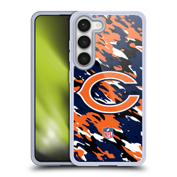 NFL Chicago Bears Logo Camou Soft Gel Case for Samsung Galaxy S23 5G