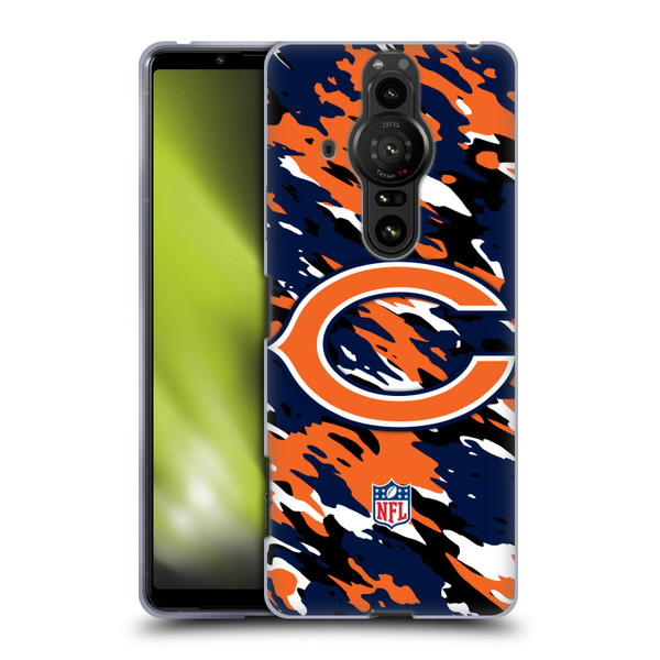 NFL Chicago Bears Logo Camou Soft Gel Case for Sony Xperia Pro-I