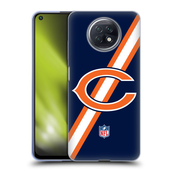 NFL Chicago Bears Logo Stripes Soft Gel Case for Xiaomi Redmi Note 9T 5G