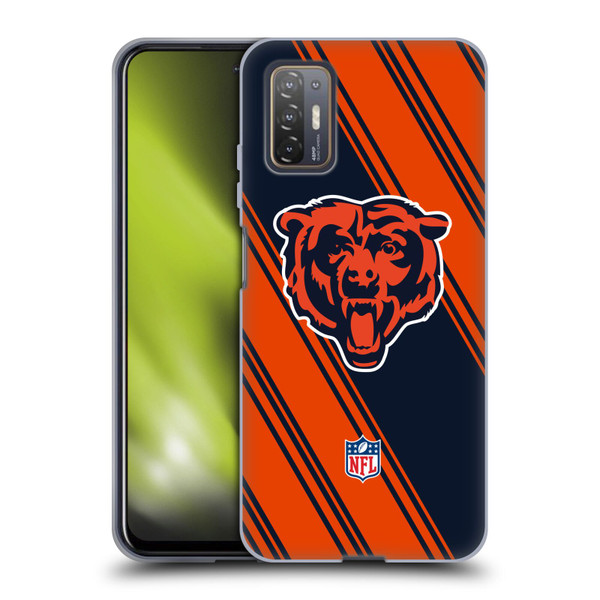 NFL Chicago Bears Artwork Stripes Soft Gel Case for HTC Desire 21 Pro 5G