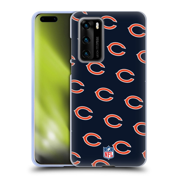 NFL Chicago Bears Artwork Patterns Soft Gel Case for Huawei P40 5G