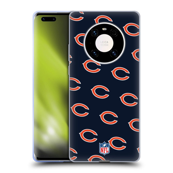 NFL Chicago Bears Artwork Patterns Soft Gel Case for Huawei Mate 40 Pro 5G