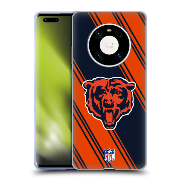 NFL Chicago Bears Artwork Stripes Soft Gel Case for Huawei Mate 40 Pro 5G