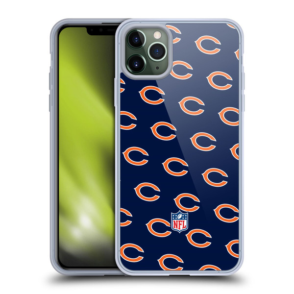 NFL Chicago Bears Artwork Patterns Soft Gel Case for Apple iPhone 11 Pro Max