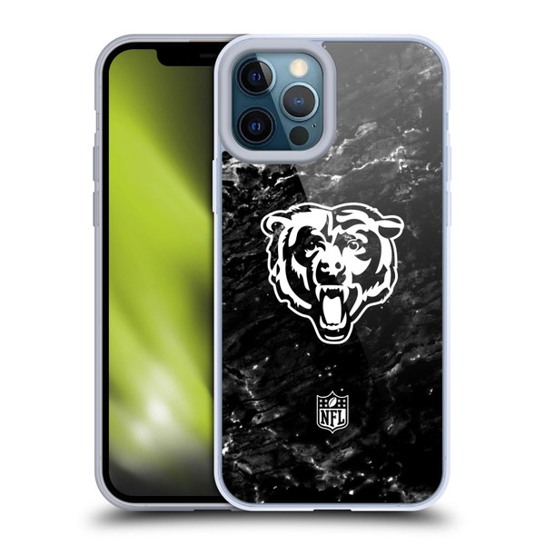 NFL Chicago Bears Artwork Marble Soft Gel Case for Apple iPhone 12 Pro Max
