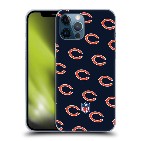 NFL Chicago Bears Artwork Patterns Soft Gel Case for Apple iPhone 12 Pro Max
