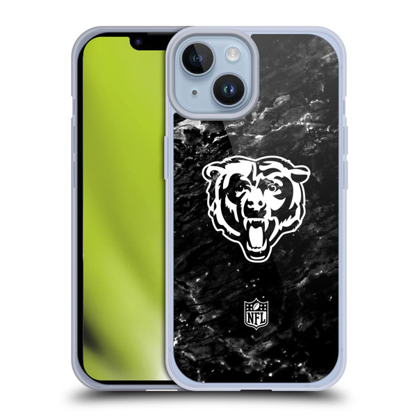 NFL Chicago Bears Artwork Marble Soft Gel Case for Apple iPhone 14