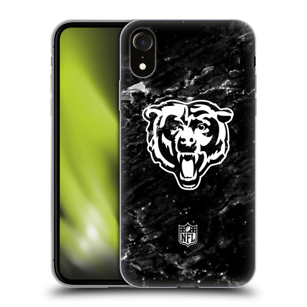 NFL Chicago Bears Artwork Marble Soft Gel Case for Apple iPhone XR