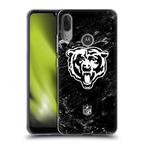 NFL Chicago Bears Artwork Marble Soft Gel Case for Motorola Moto E6 Plus