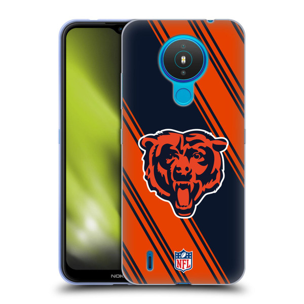 NFL Chicago Bears Artwork Stripes Soft Gel Case for Nokia 1.4