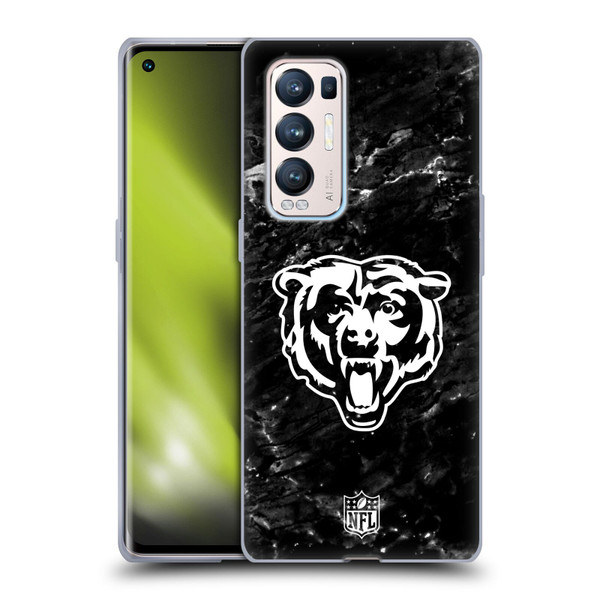 NFL Chicago Bears Artwork Marble Soft Gel Case for OPPO Find X3 Neo / Reno5 Pro+ 5G