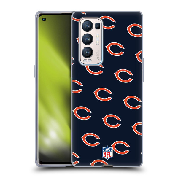 NFL Chicago Bears Artwork Patterns Soft Gel Case for OPPO Find X3 Neo / Reno5 Pro+ 5G