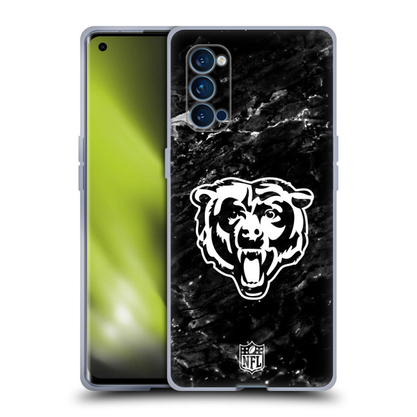 NFL Chicago Bears Artwork Marble Soft Gel Case for OPPO Reno 4 Pro 5G