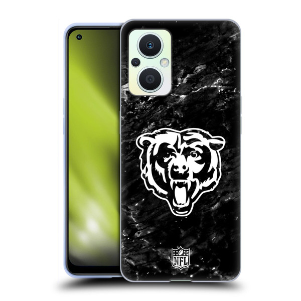 NFL Chicago Bears Artwork Marble Soft Gel Case for OPPO Reno8 Lite
