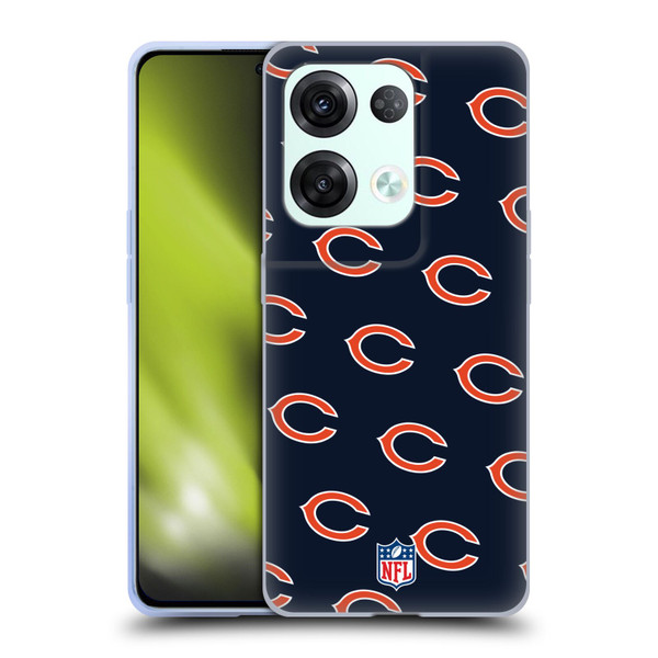 NFL Chicago Bears Artwork Patterns Soft Gel Case for OPPO Reno8 Pro