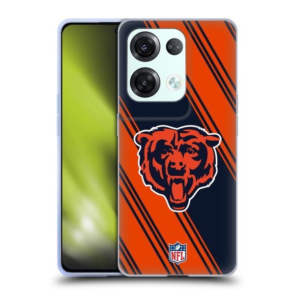 NFL Chicago Bears Artwork Stripes Soft Gel Case for OPPO Reno8 Pro